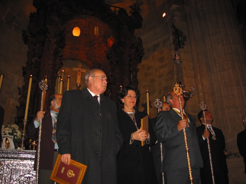 En primer término Manuel Ramírez, Mari Carmen García y Manuel Romero